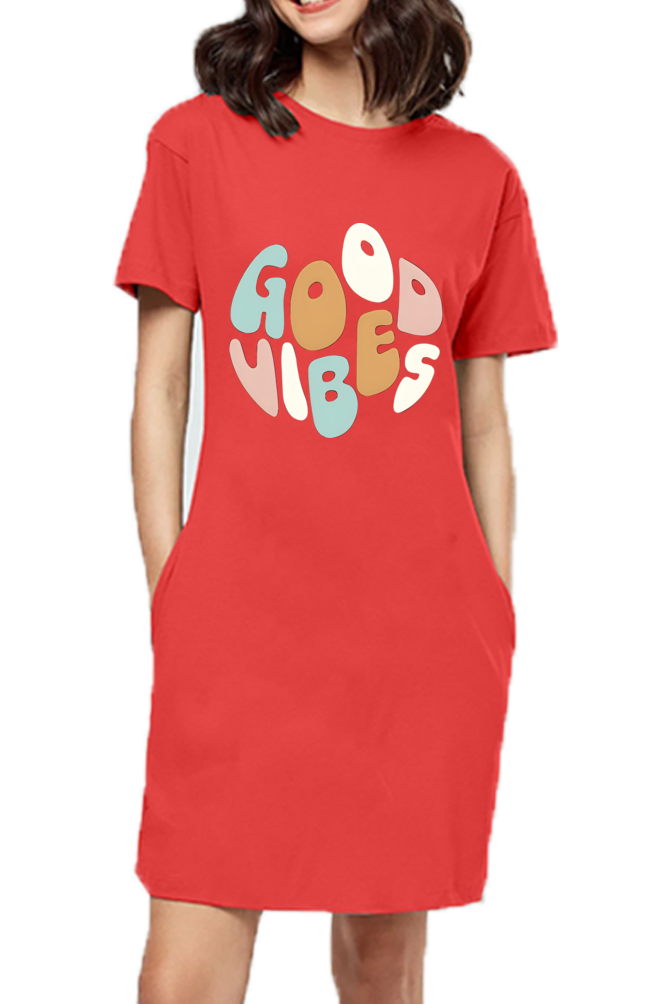 Good Vibes Female T-Shirt Dress