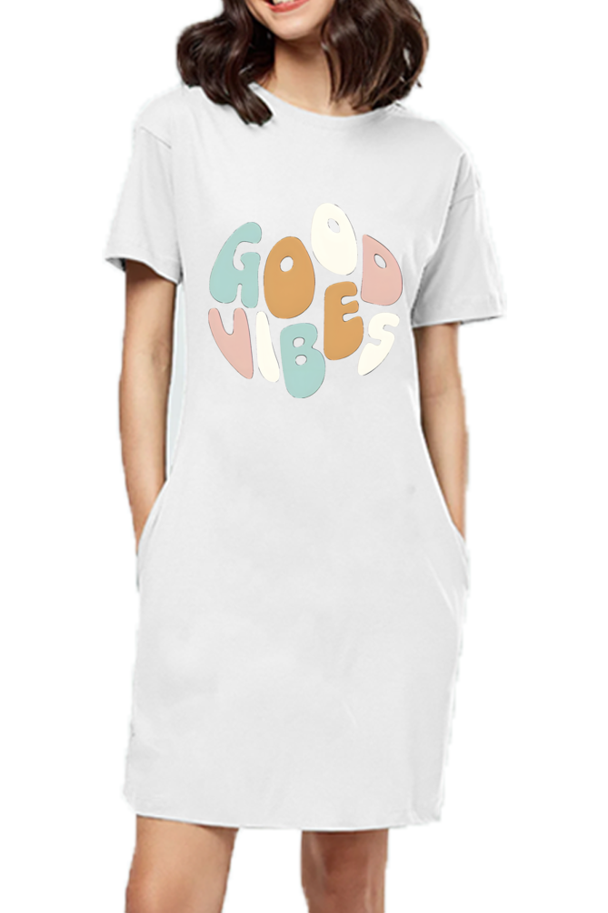 Good Vibes Female T-Shirt Dress