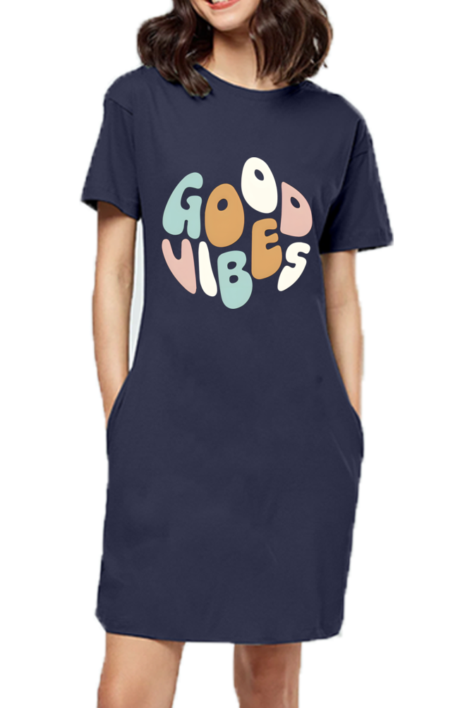 Good Vibes Female T-Shirt Dress